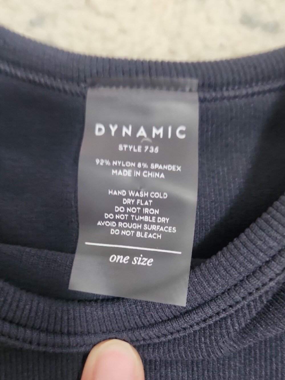 Dynamic Ribbed Navy Tank - One Size - Picture 2 of 3